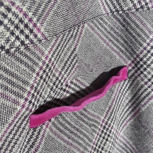 Oscar de la Renta Plaid Faux Wrap A line Skirt Size 12 - Picture 7 of 11